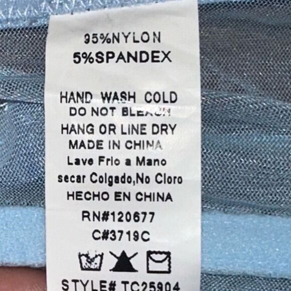 Tic Toc Powder Blue Butterfly Appliqué Strap Bralette - Picture 4 of 4